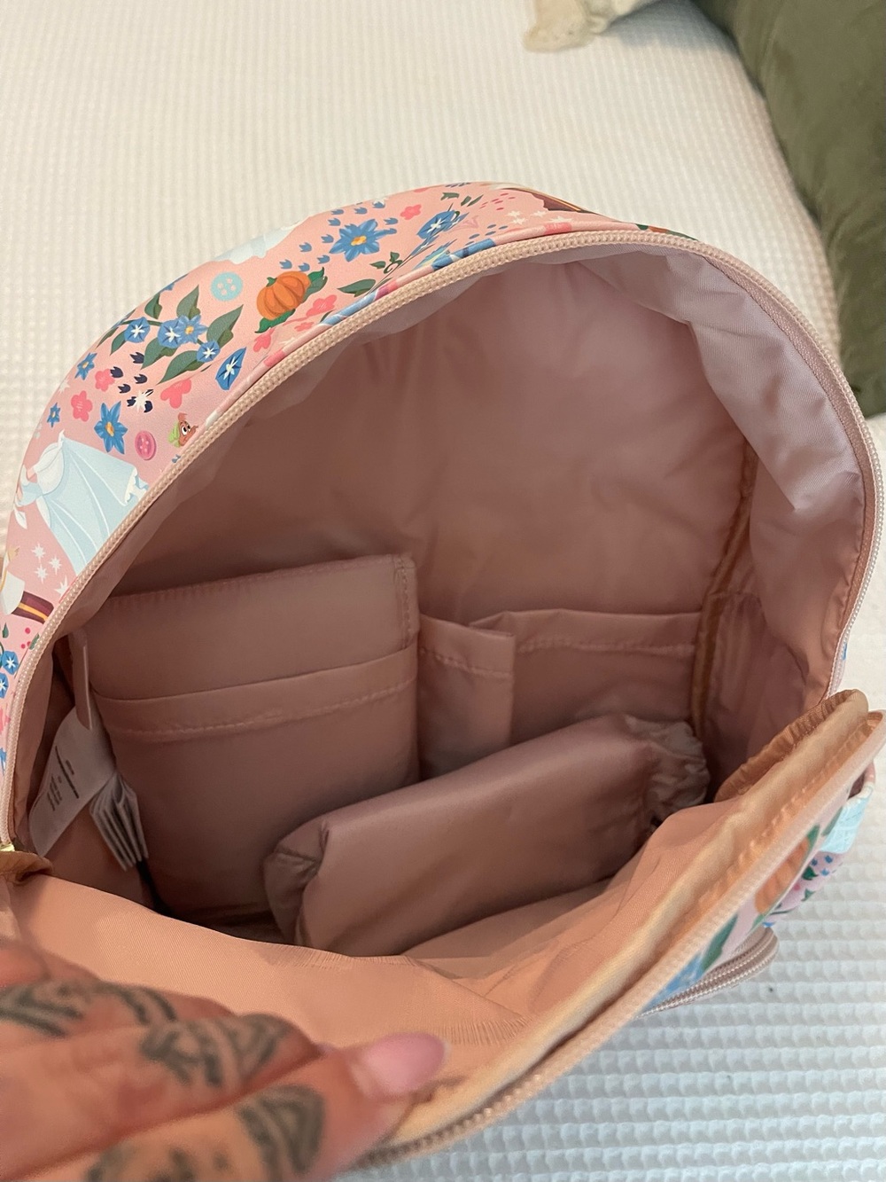 Petunia Pickle Bottom Pink Cinderella Pattern Kids Backpack - Picture 8 of 9